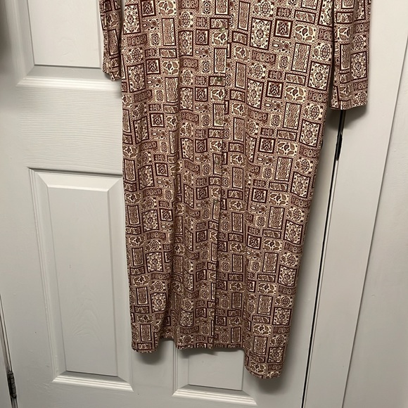 PALOMA WOOL brown and beige paisley print maxi dress, size medium - Picture 7 of 13